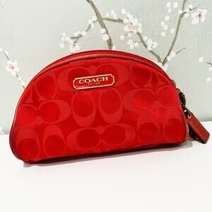 COACH x Estee Lauder Limited Edition Red Makeup Bag